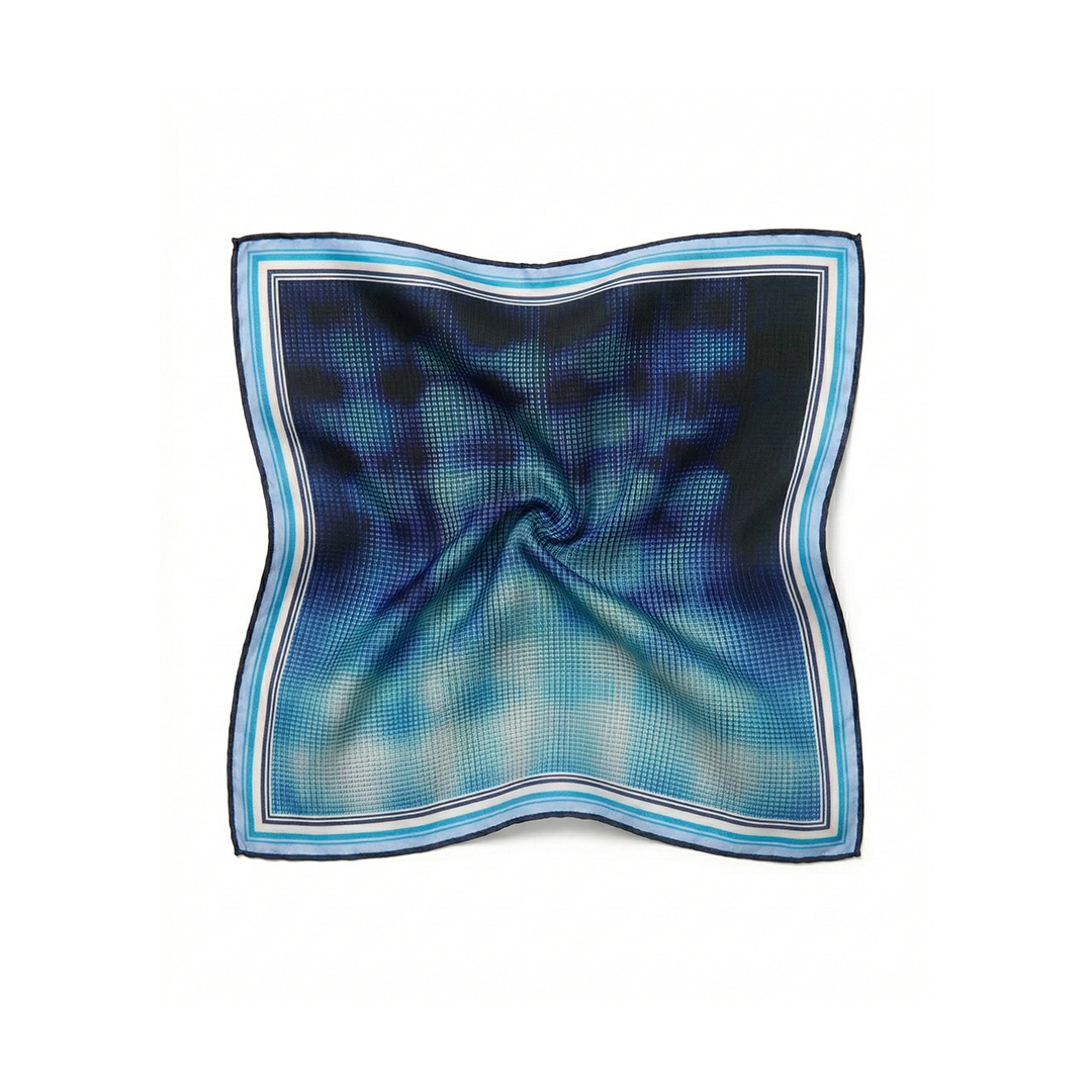 BLUE HALFTONE HEADSCARF