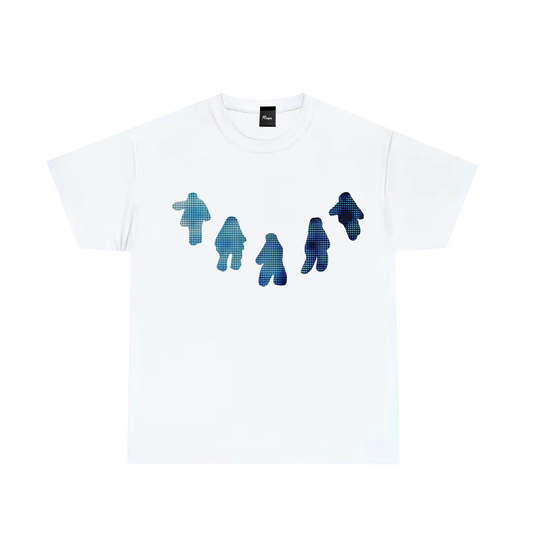 AC5 T-SHIRT - Blue Halftone (White)