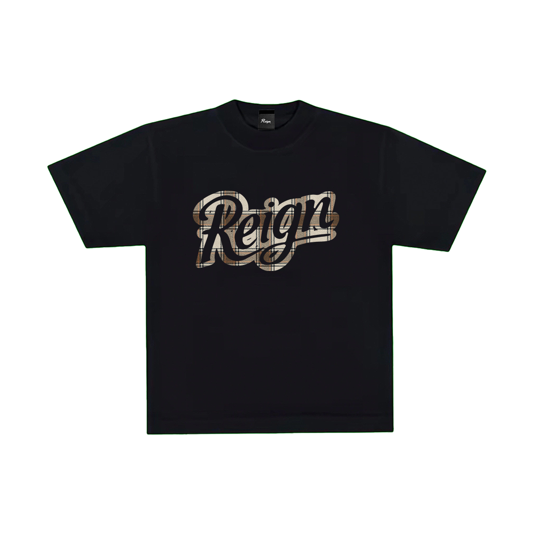 PLAID SWISH T-SHIRT (Black)