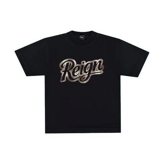 PLAID SWISH T-SHIRT (Black)