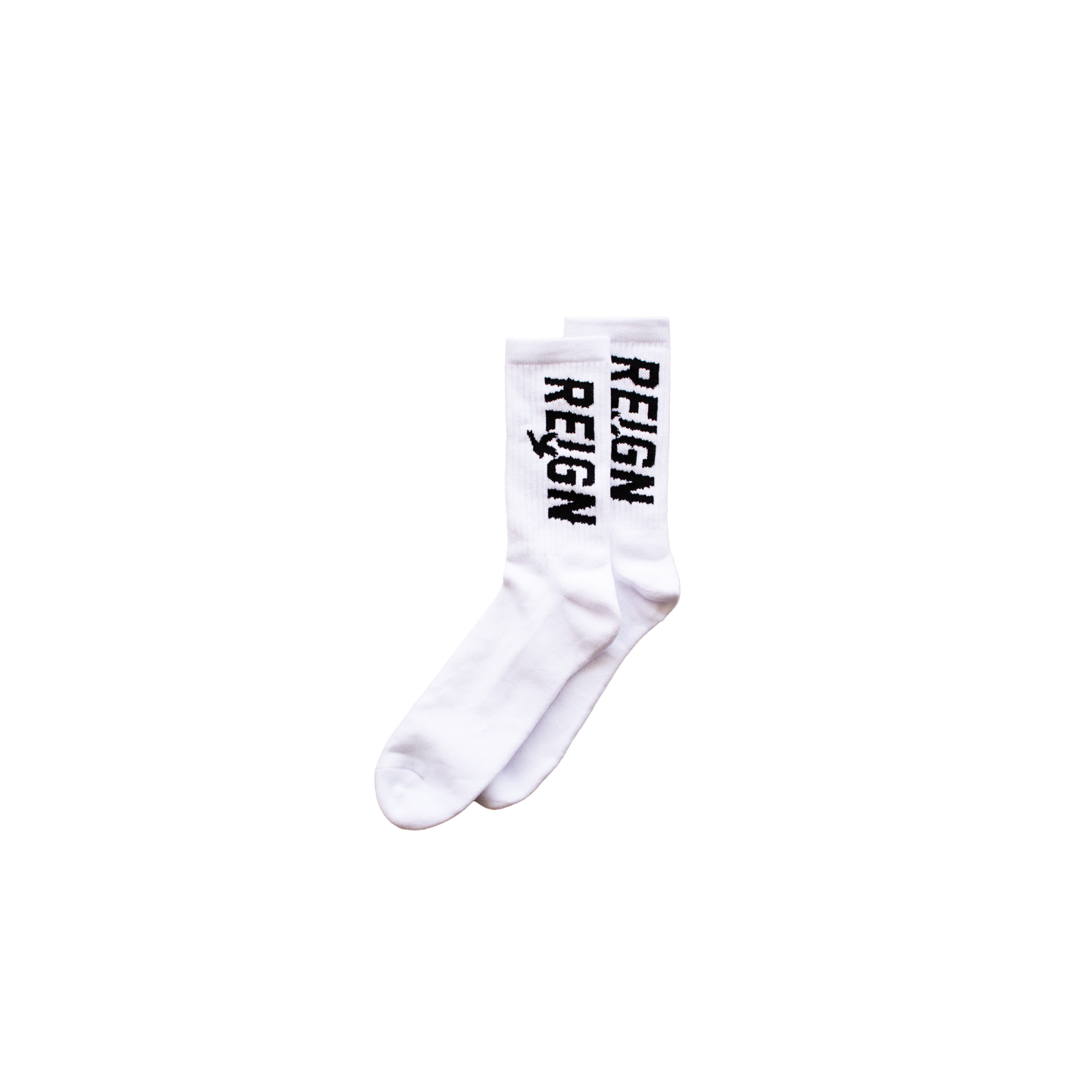 INTARSIA KNIT SIGNATURE SOCKS (BLACK)